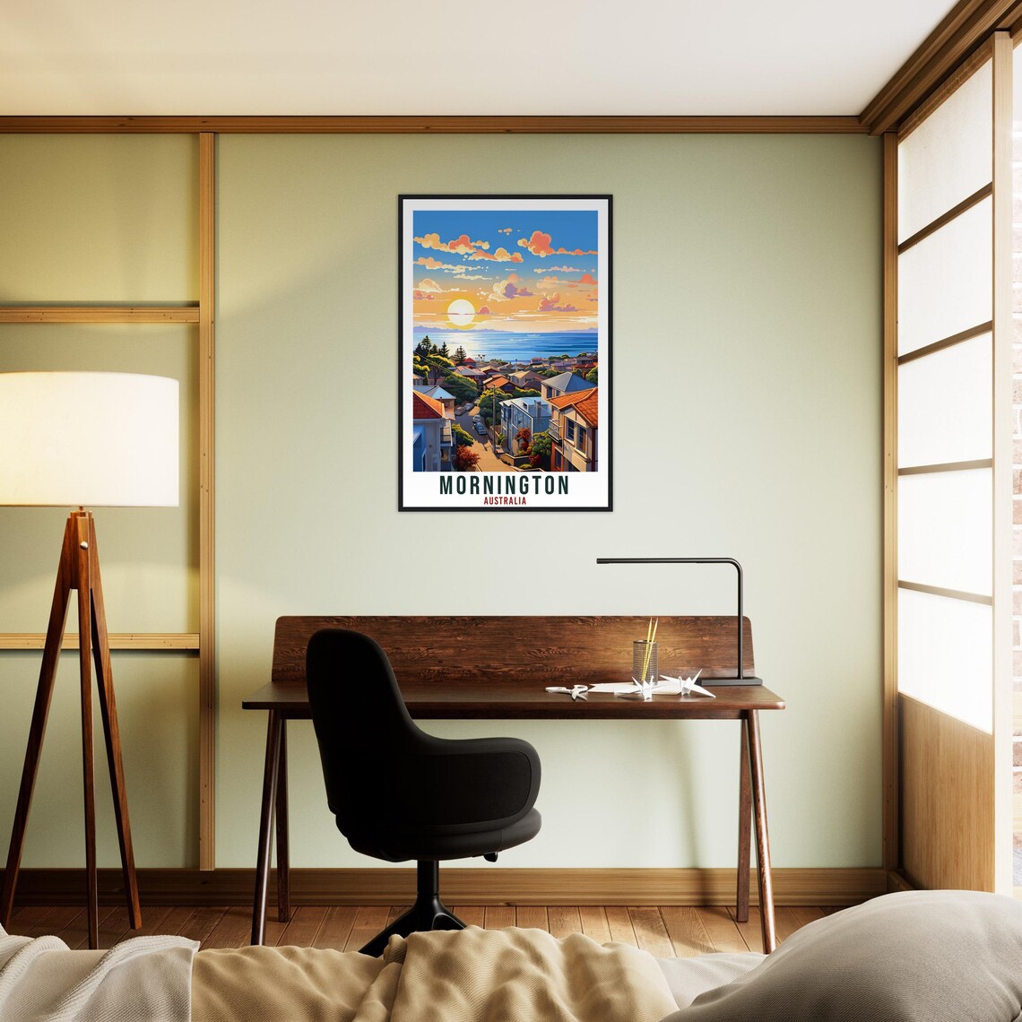 Mornington Australia Coastal Sunset Town Seaside Travel Poster - Image 2
