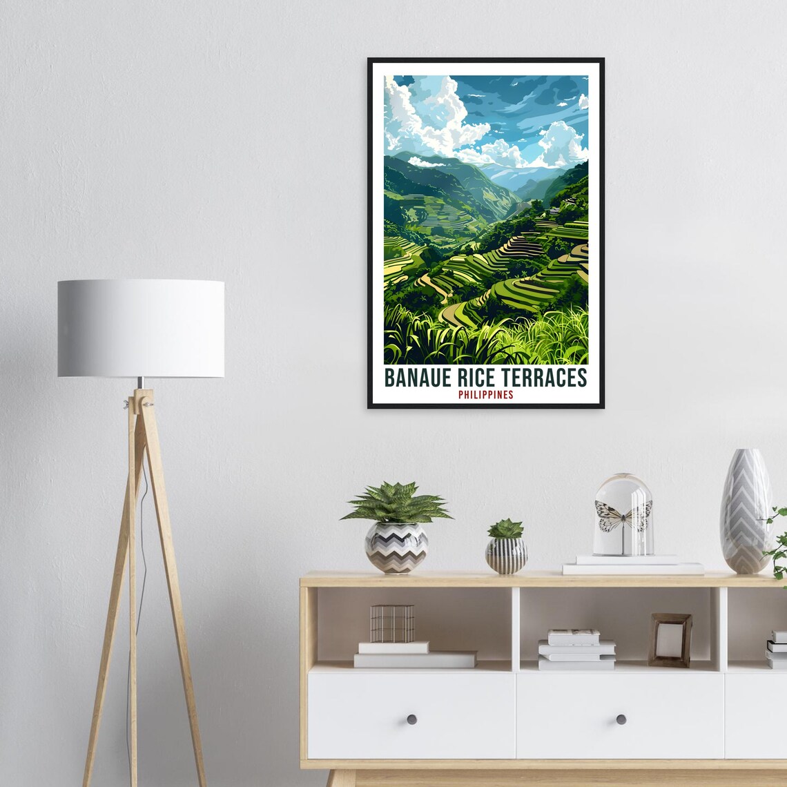 Banaue Rice Terraces Philippines Lush Green Valley Travel Poster - Image 3