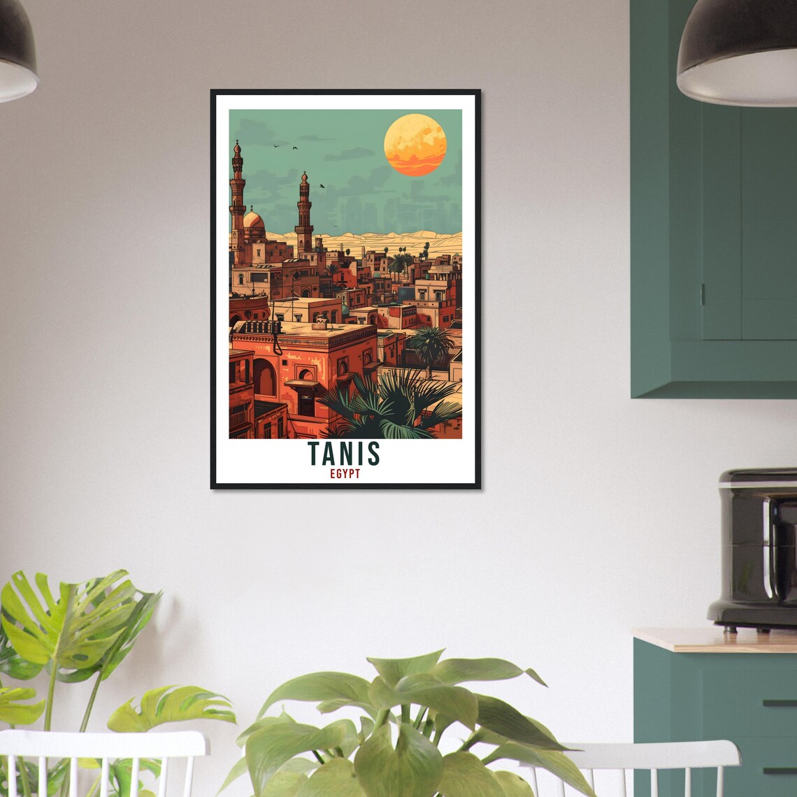 Tanis Egypt Minaret City Sunset Vintage Travel Desert Poster - Image 3