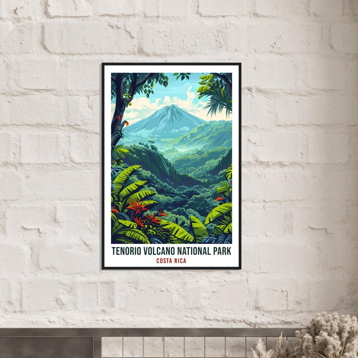 Tenorio Volcano National Park Costa Rica Travel Print Wall Art Wall Hanging Tenorio Volcano Artwork Travel Art Costa Rica City Travel Poster - Image 2