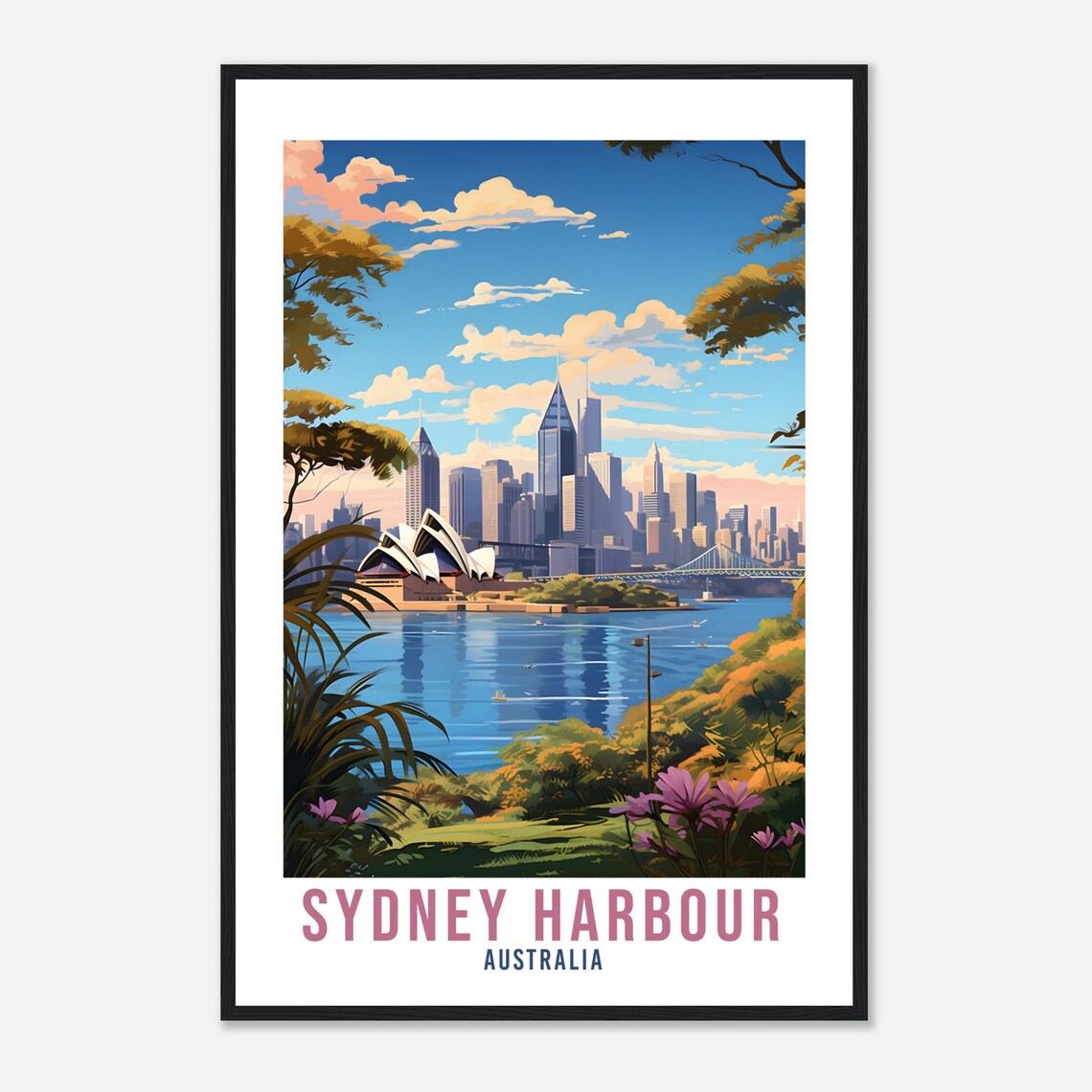 Sydney Harbour Australia Opera House Skyline Vista Travel Poster - Image 4