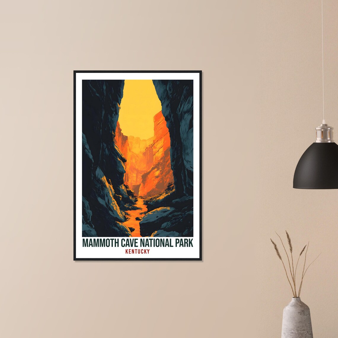 Mammoth Cave National Park Kentucky Golden Canyon Travel Poster - Image 3