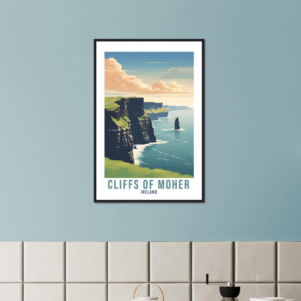 Cliffs of Moher Ireland Dramatic Coastal Sea Cliffs Travel Poster - Image 2