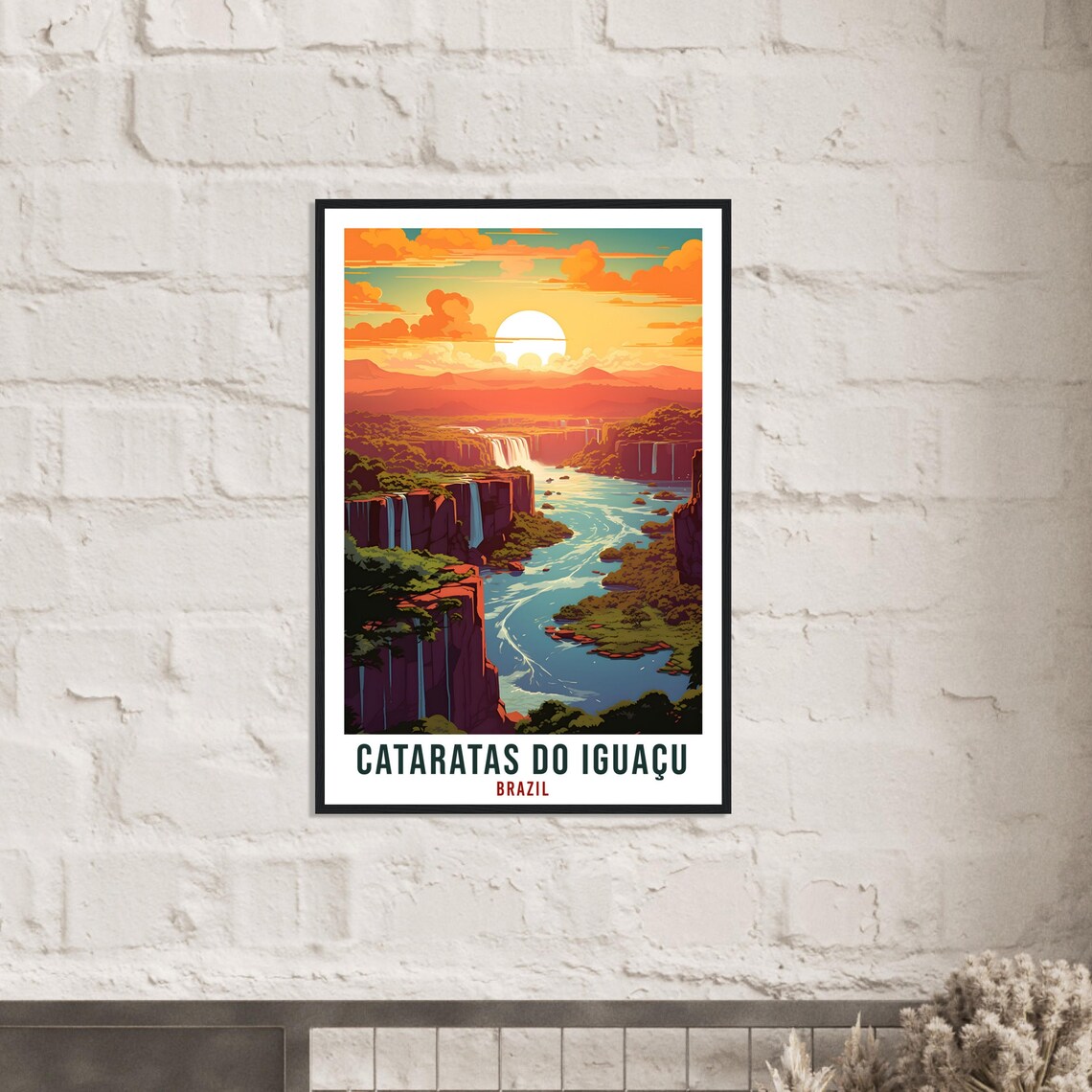 Cataratas Do Iguau Travel Poster, Brazil Landscape - Image 4