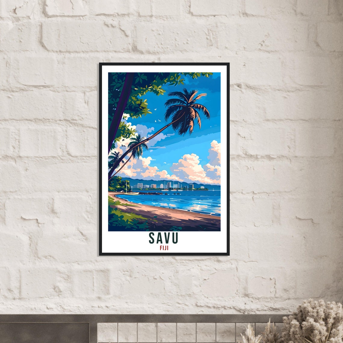 Savu Fiji Travel Print Fiji Wall Art Wall Hanging Home Dcor Savu Gift Fiji Islands Landmark Artwork Travel Art Savu Fijian Travel Poster - Image 3