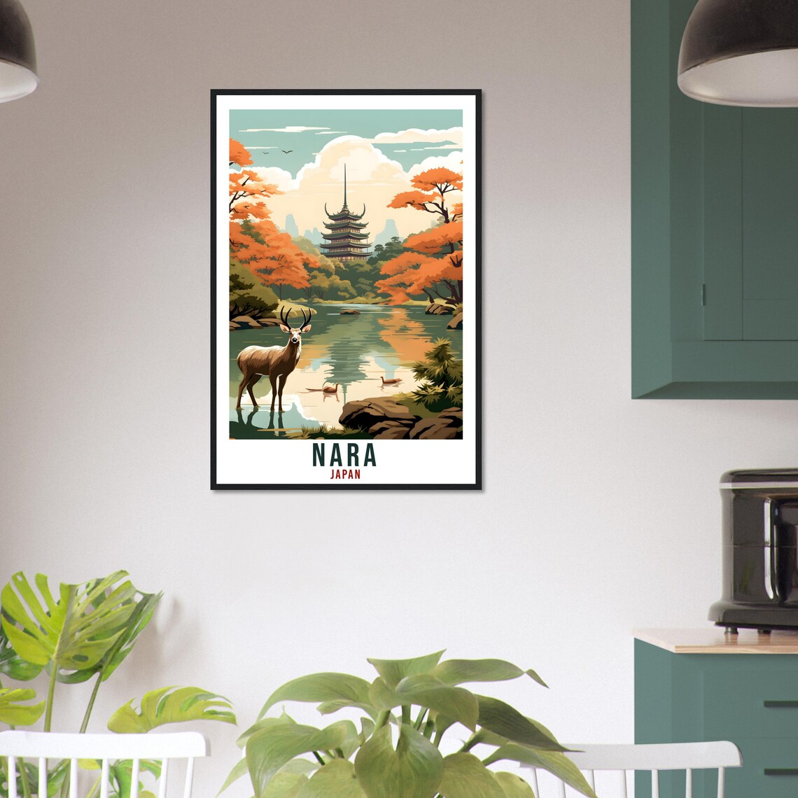Nara Travel Poster, Japan Cityscape Wall Art - Image 3