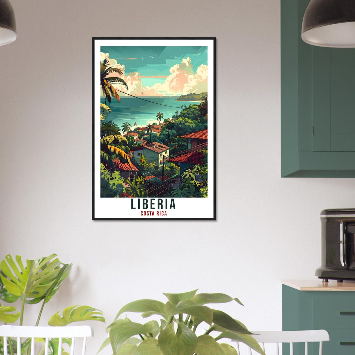 Liberia Costa Rica Travel Print Wall Art Wall Hanging Home Dcor Liberia Gift Wall Art Artwork City Travel Art Costa Rica Travel Poster - Image 3