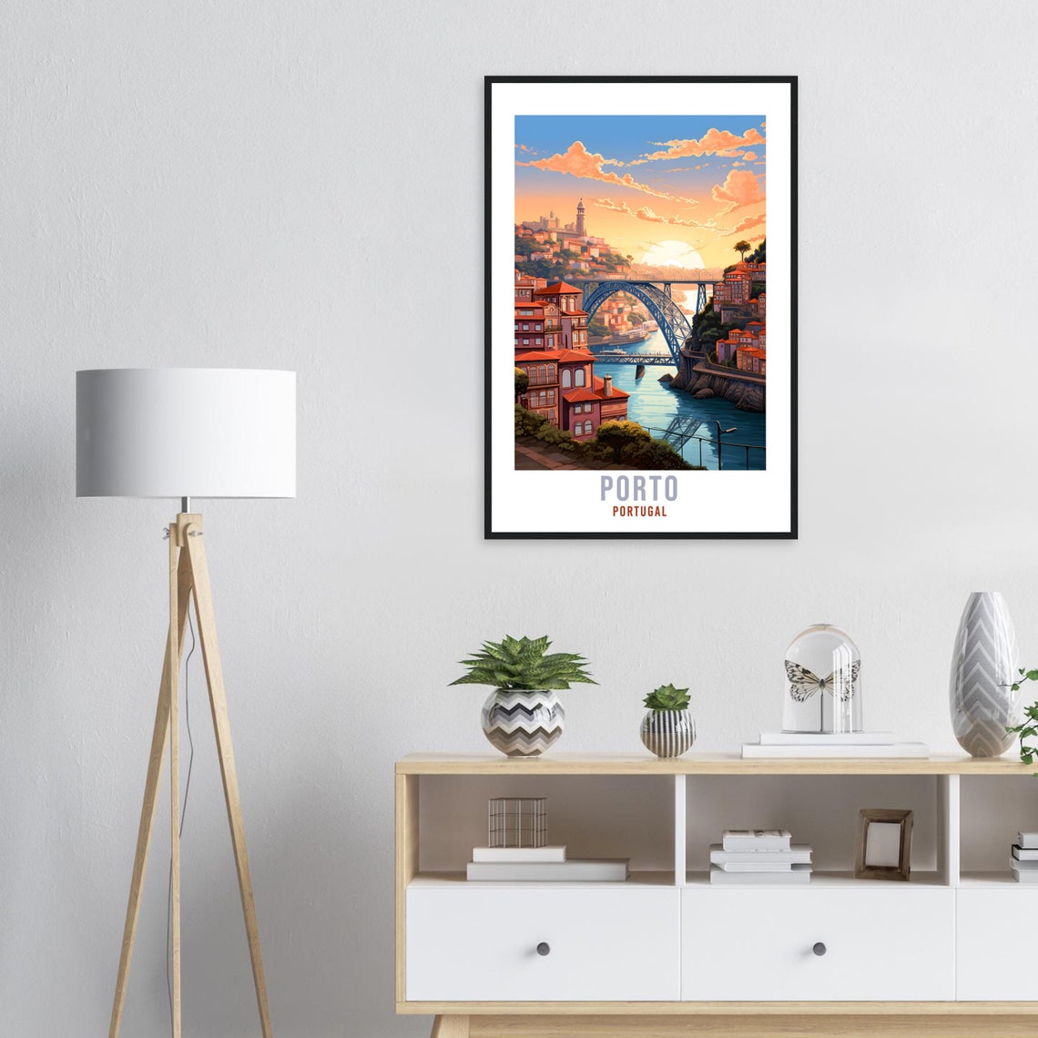 Porto Travel Print Wall Art Porto Wall Hanging Portugal Gift Porto Holiday Print Art Print Porto Travel Gift Travel Poster Porto City Art - Image 3