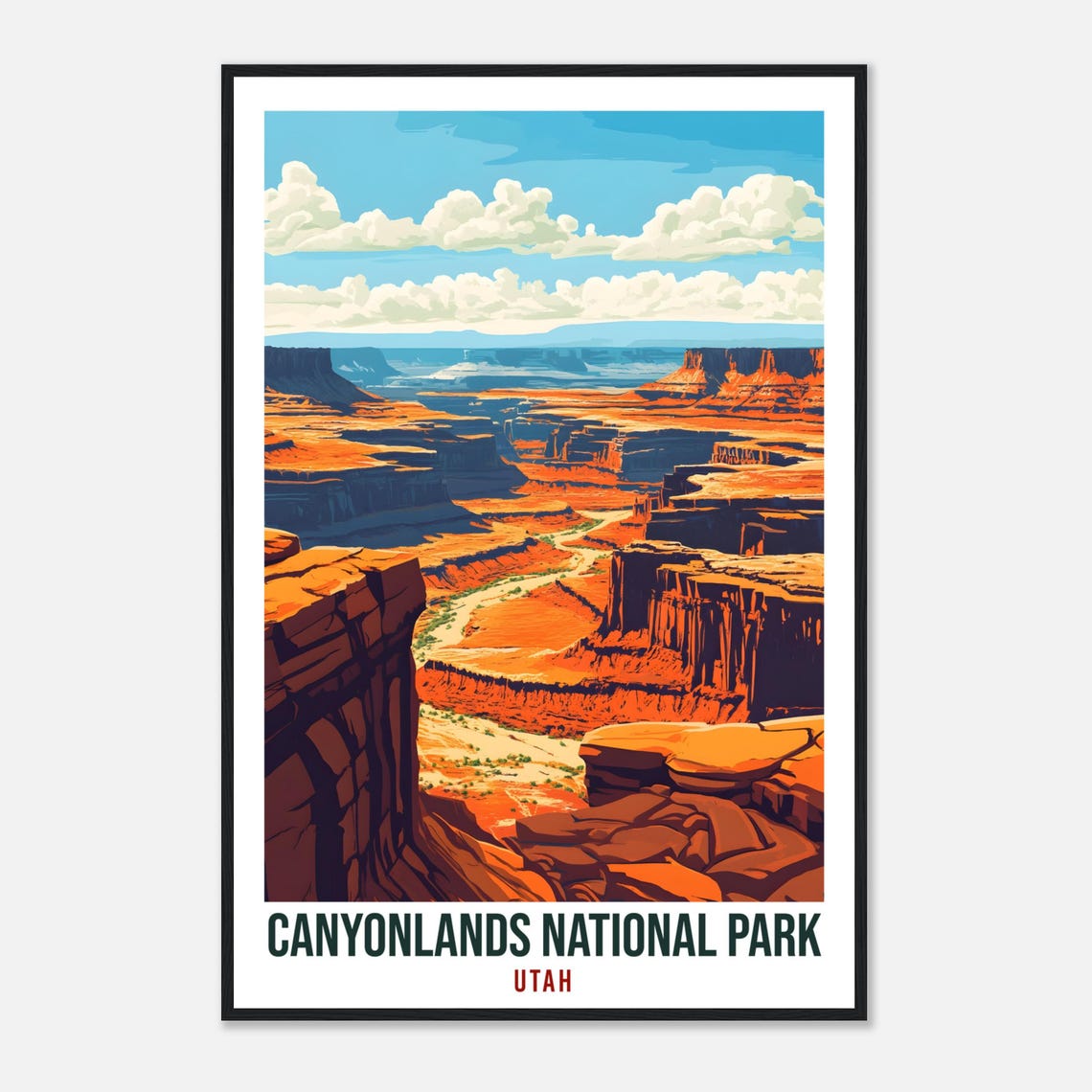 Canyonlands National Park Usa Travel Print Wall Art Wall Hanging Home Dcor Canyonlands Utah Gift Travel Art Usa Hike Artwork Travel Poster - Image 4
