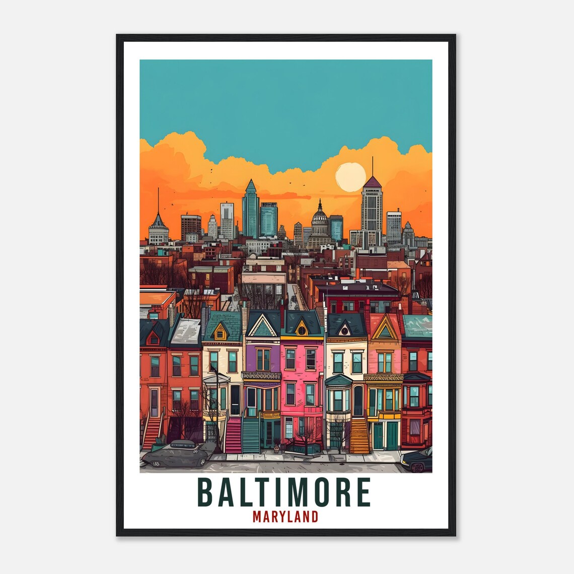 Baltimore Travel Poster, Maryland Home Decoration - Image 4