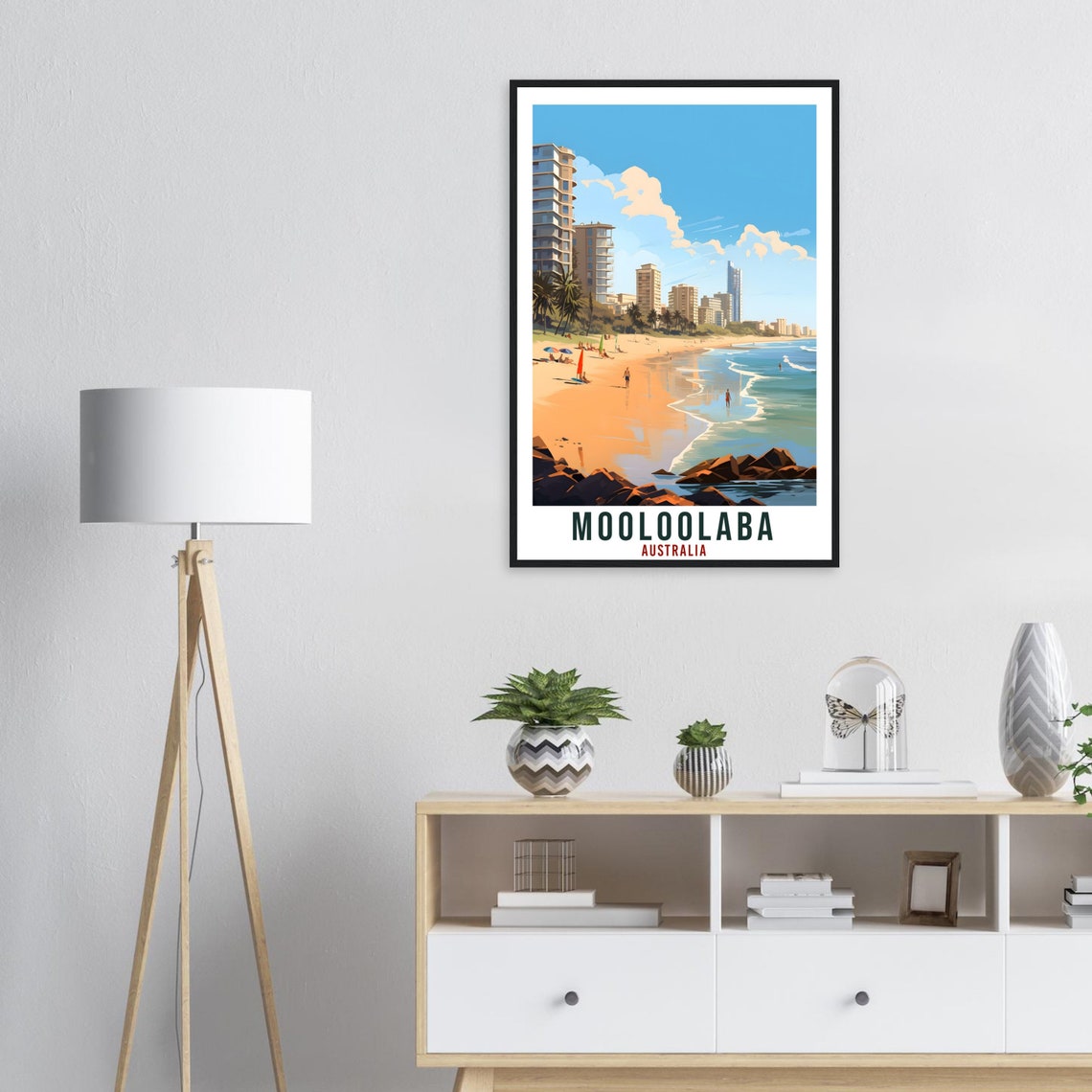Mooloolaba Australia Beach Surfers Beachfront City Travel Poster - Image 4