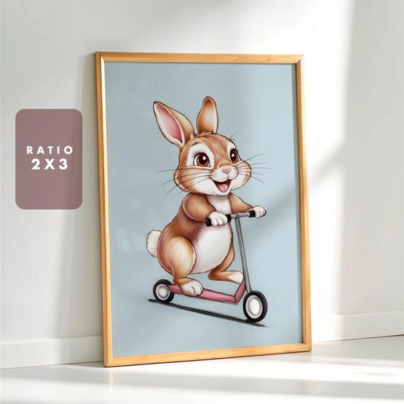 Baby Animal Wall Art Set, Pastel Nursery Prints