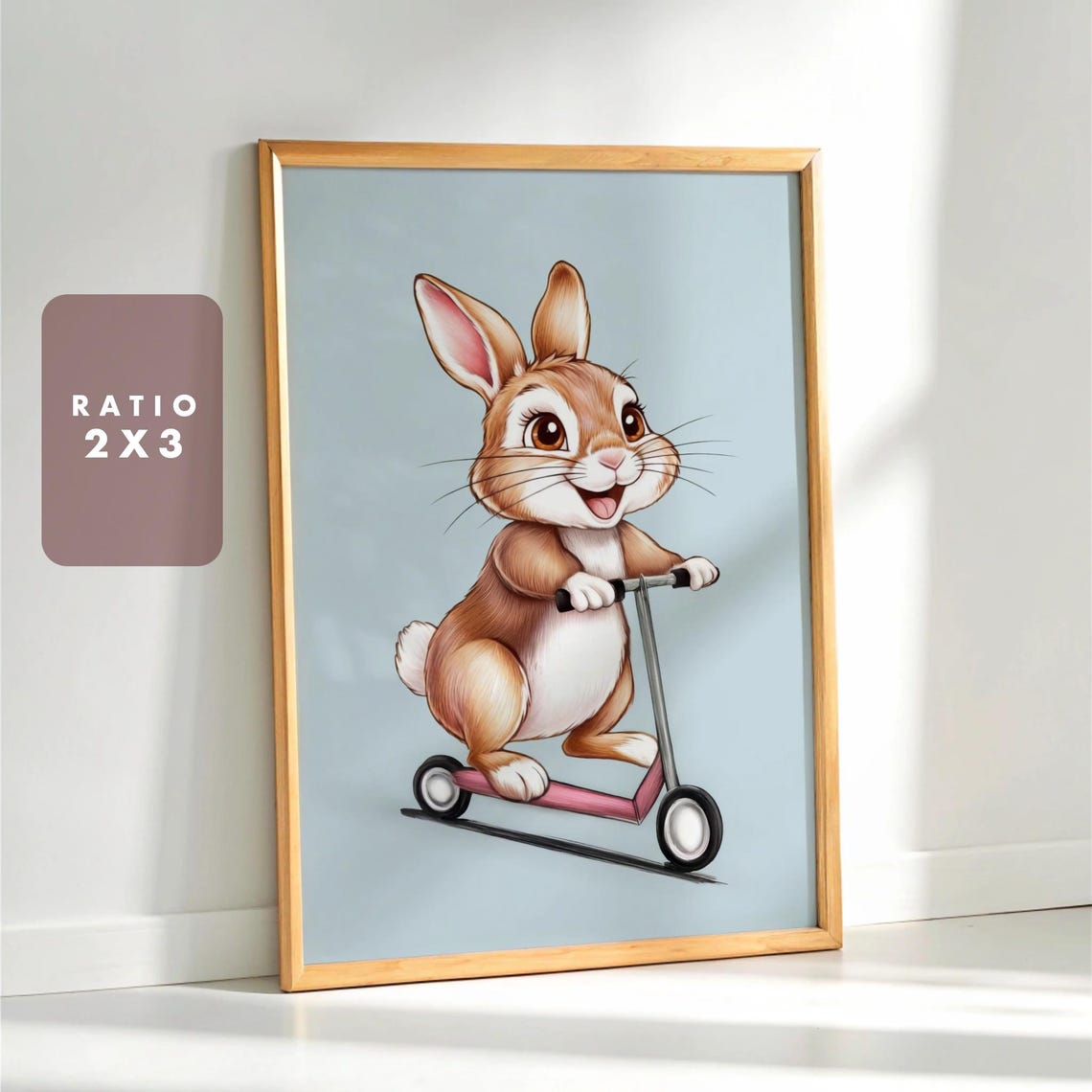 Baby Animal Wall Art Set, Pastel Nursery Prints