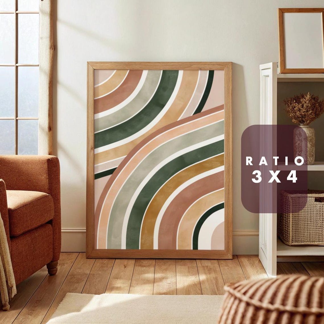 Modern Boho Abstract Wall Art, Organic Line Art - Image 5