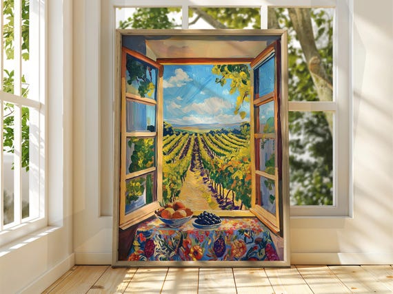 Henri Matisse Vineyard Window Exhibition Poster Gallery Print Classic Art Fauvism Painting
