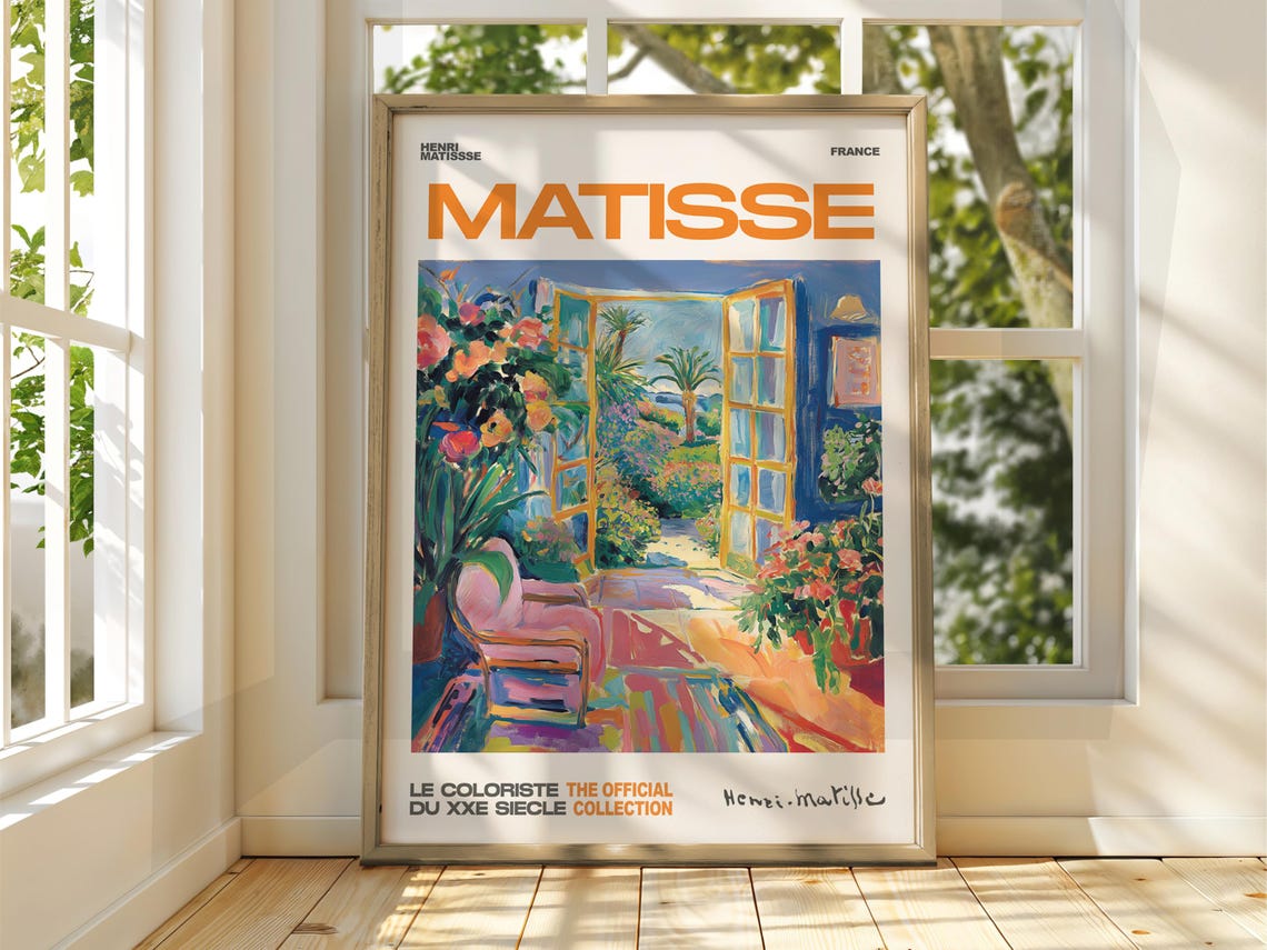 Henri Matisse Cosy Sunlit Room Open Window Exhibition Poster