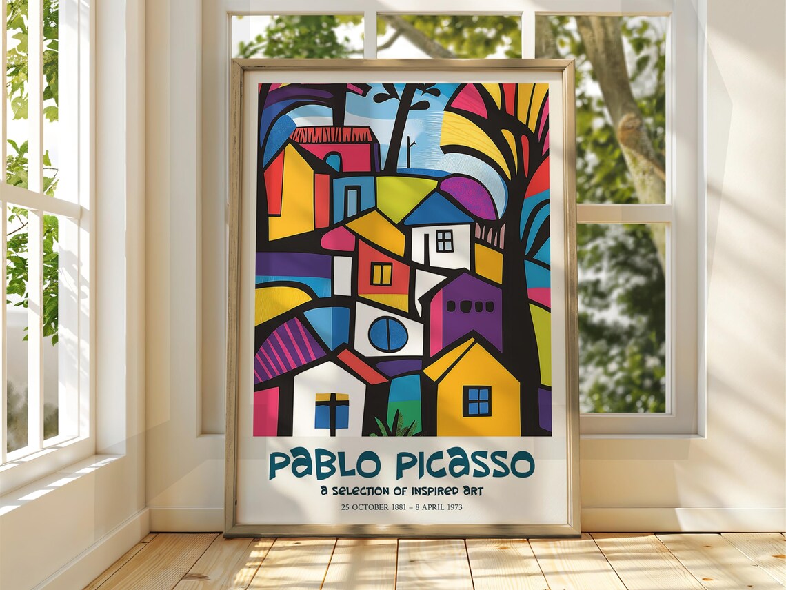 Pablo Picasso Art Exhibition Print Cubism Surrealism Poster Abstract Gallery Home Decor Face