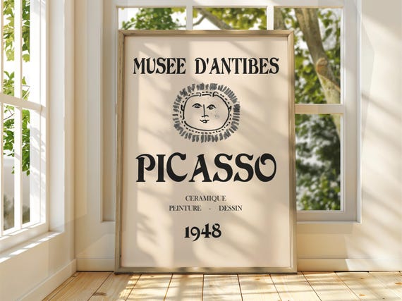 Pablo Picasso Art Exhibition Print Cubism Surrealism Poster Abstract Gallery Home Decor Face
