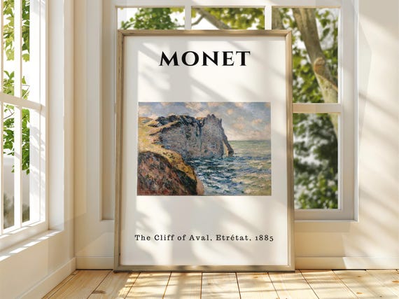 Claude Monet Poster Watercolour Art Print Vintage French Home Decor Famous Impressionism Gallery