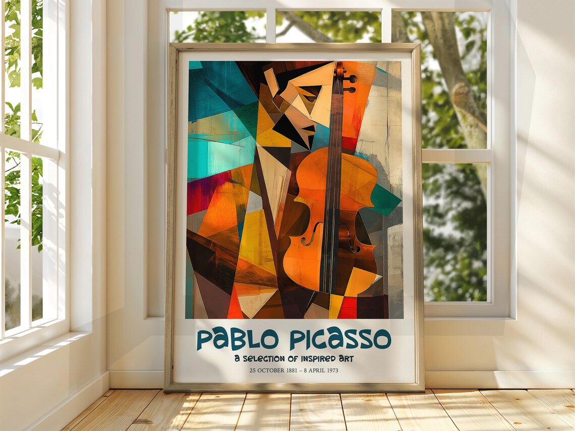 Pablo Picasso Art Exhibition Print Cubism Surrealism Poster Abstract Gallery Home Decor Face