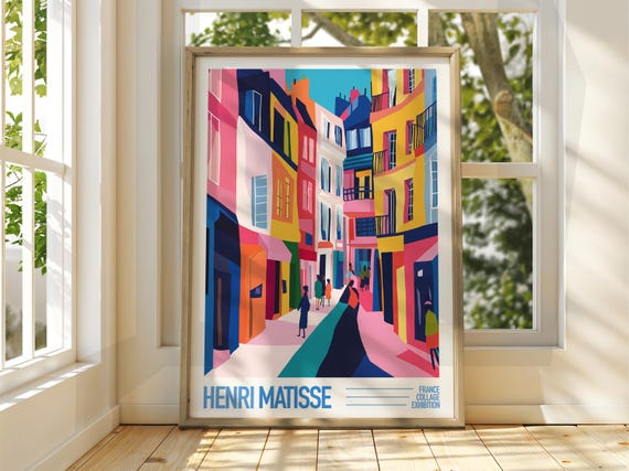 Henri Matisse Style Street Art Exhibition Print Gallery Classic Market Painting