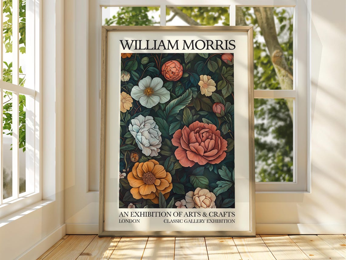 William Morris Flower Exhibition Gallery Floral Botanical Art Poster