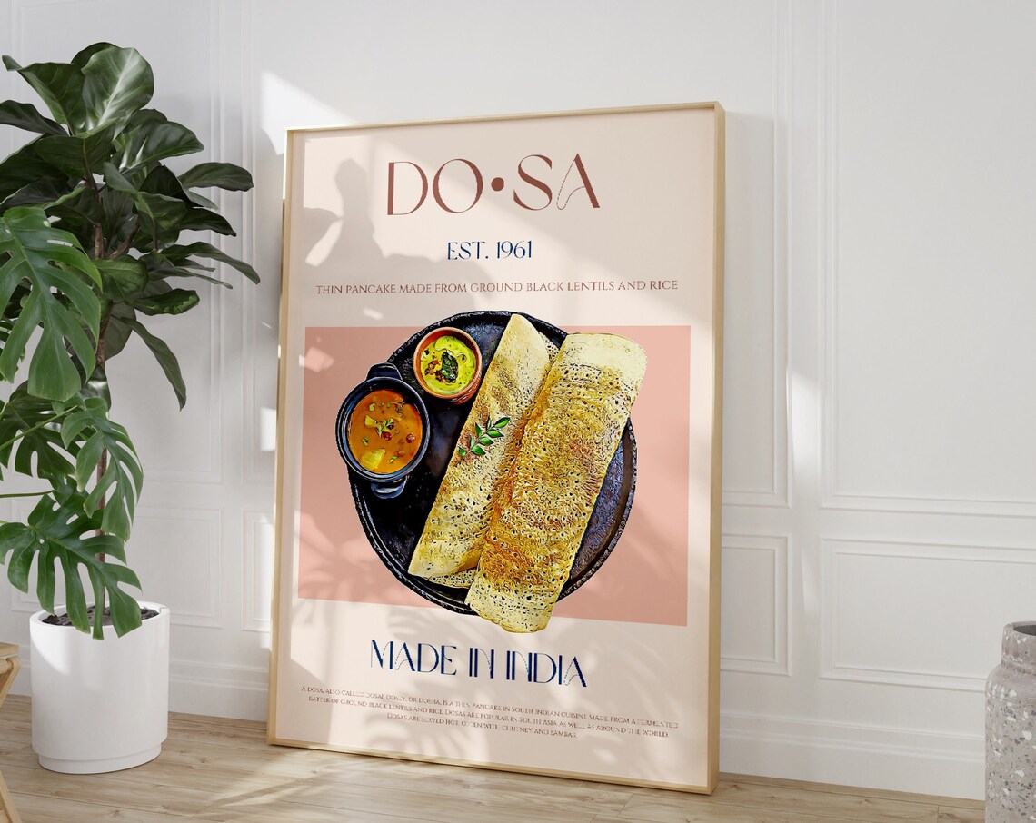 Dosa Mid Century Modern Exhibition Poster Print