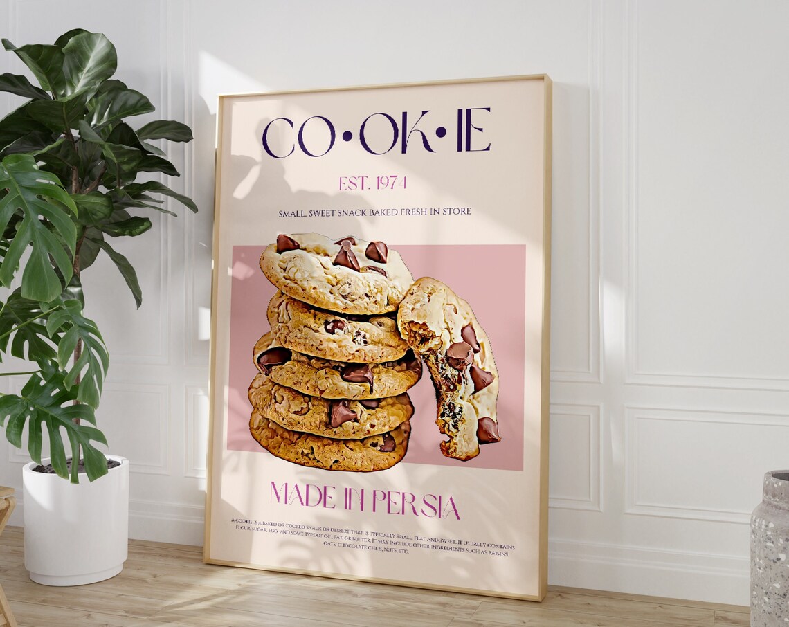 Cookie Poster, 50s Mid-Century Minimalist Art Print