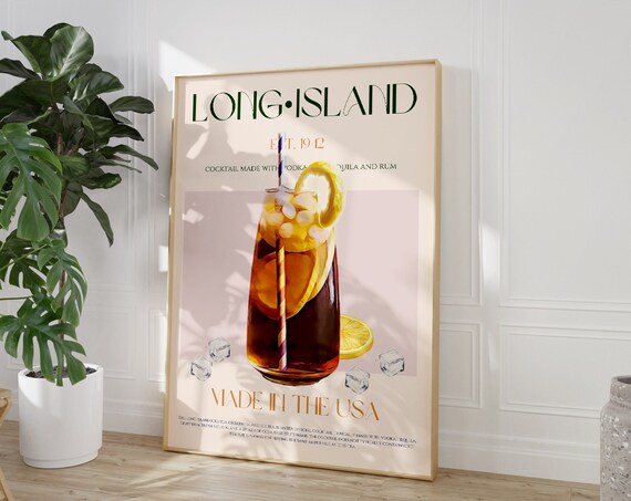 Long Island Cocktail Mid-Century Modern Art Print