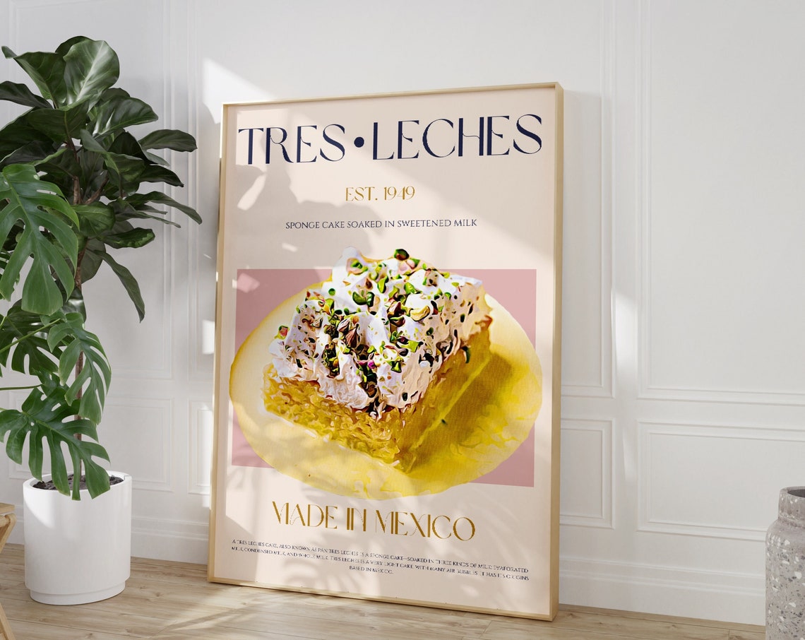 Tres Leches Mexican Dessert Cake Made in Mexico Exhibition Print