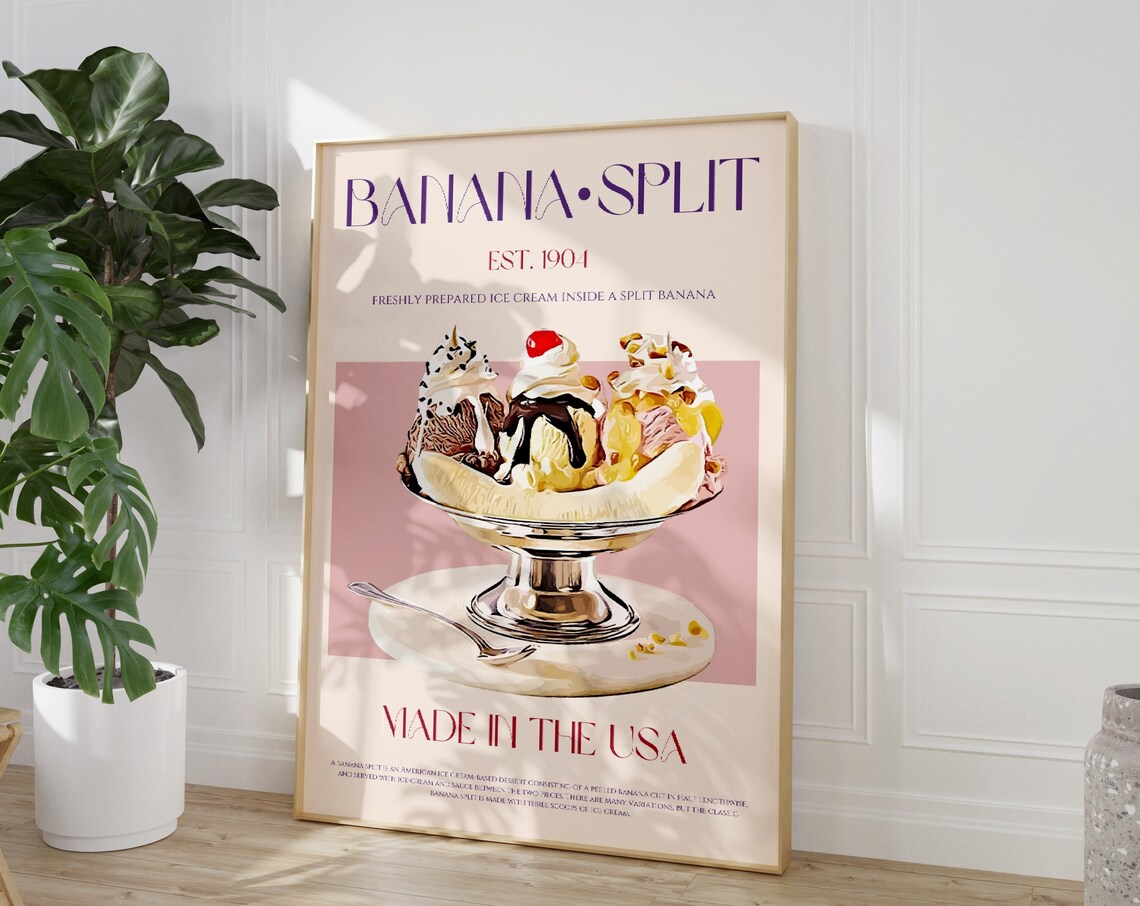 Banana Split Mid-Century Modern Exhibition Poster