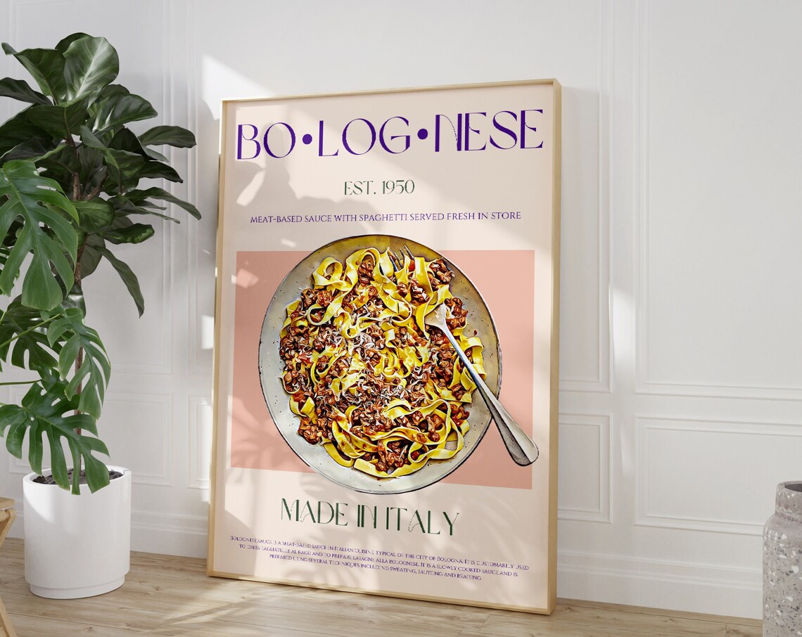 Bolognese Mid Century Modern Kitchen Art Print