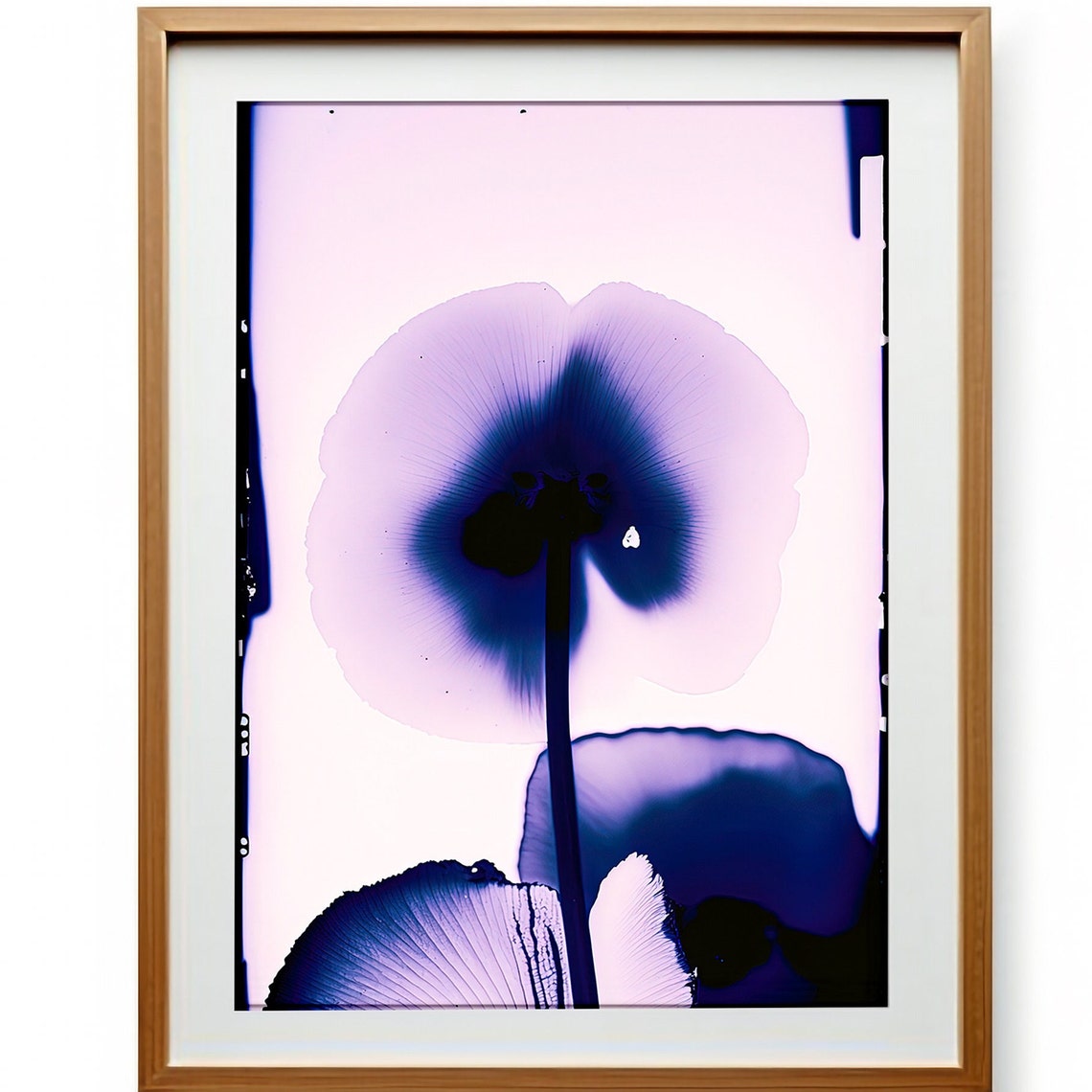 Lavender Purple Abstract Flower Ink Blossom Minimalist Art Print - Image 3