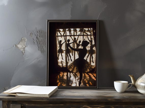 Edgar Degas Inspired Art Poster Ballet Dancer Print Impressionism Artwork Dance Impressionist Painting Movement