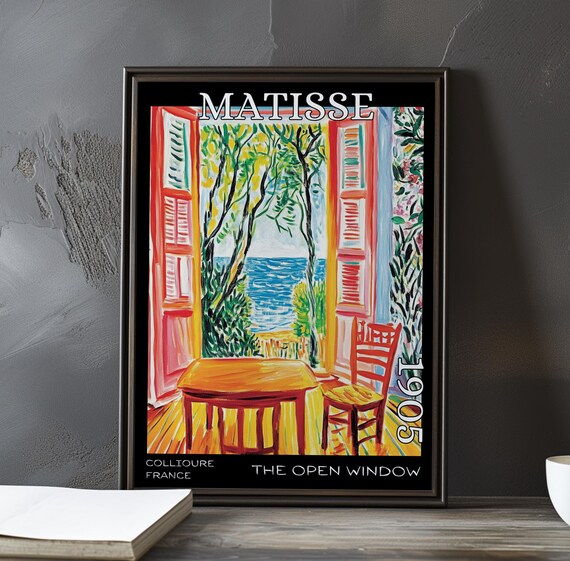 Henri Matisse The Open Window Sunny Terrace Table Sea View Poster