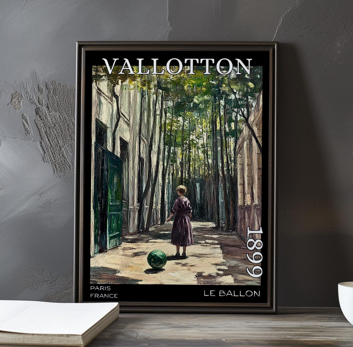Le Ballon 1899 Flix Vallotton Print Poster Nabis Woodcut Symbolist French Art Scene Graphic Paris Park Moment Vintage Line Artwork