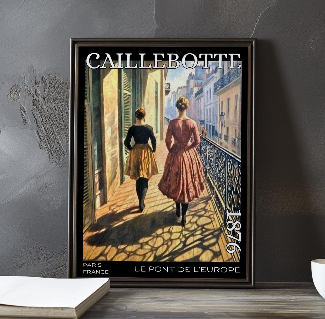 Caillebotte Le Pont de l'Europe Sunlit Bridge Walkers Poster