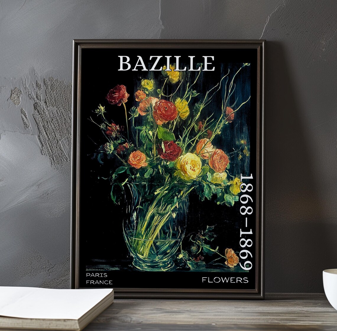 Bazille Flowers 1868-1869 Airy Meadow Stems Still Life Poster