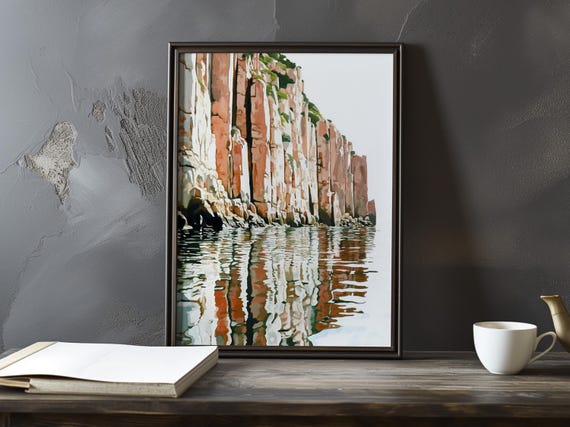 A Coastal View With Cliffs Paul Cezanne Inspired Impressionist Art Print French Landscape Maritime Poster Still Life