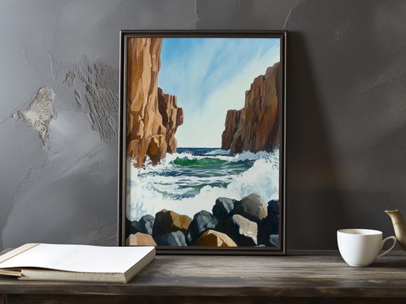 A Bold Coastal Landscape Flix Vallotton Inspired Impressionist Art Poster Nabi Movement Print Vallottonstyle French Decor
