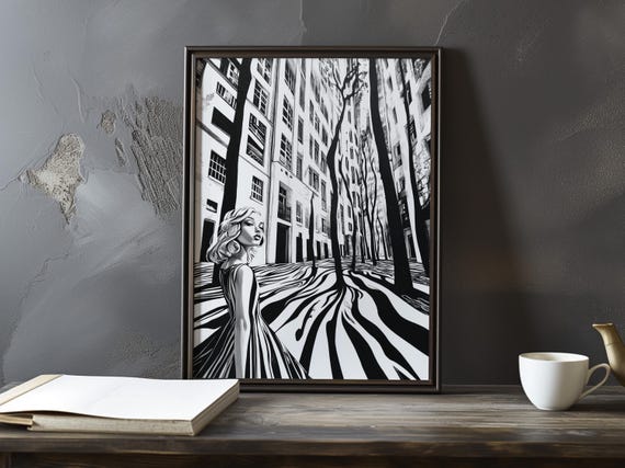 A Bold Blackandwhite Print Eugene Boudin Inspired Impressionist Art Poster Seaside Sea Coastal Impressionism Decor