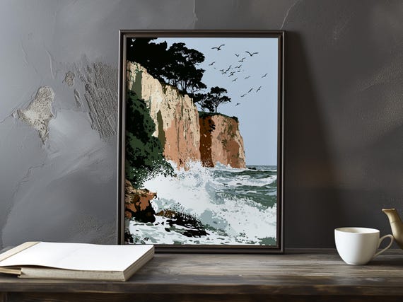 A Bold Coastal Landscape Flix Vallotton Inspired Impressionist Art Poster Nabi Movement Print Vallottonstyle French Decor