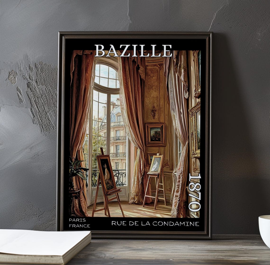 Bazille Rue de la Condamine 1870 Paris Rooftop View Studio Poster