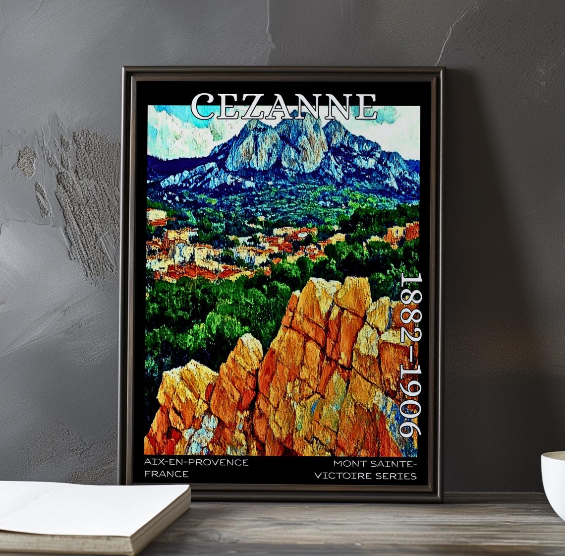 Cezanne Mont Sainte-Victoire Village Below Peak Provence Poster