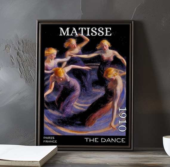 Henri Matisse The Dance 1910 Six Dancers Green Gold Swirl Poster