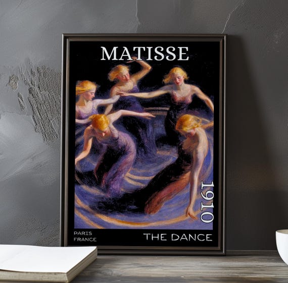The Dance 1910 Henri Matisse Print Poster Fauvism Post Impressionism French Art Bold Modernist Figures Iconic 20th Century Decor