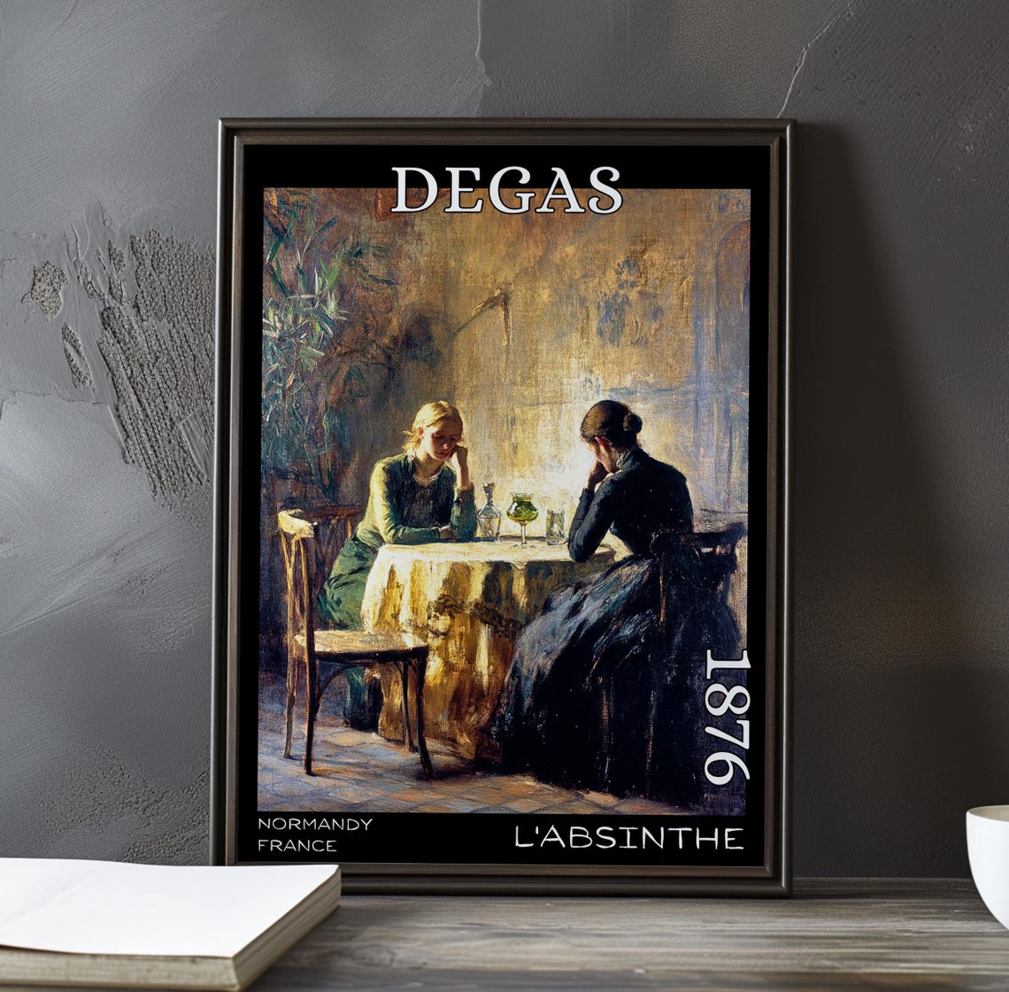 Labsinthe 1876 Edgar Degas Print Poster Impressionist Caf Scene Modern Alienation Paris Interior 19th Century Social Realism Art