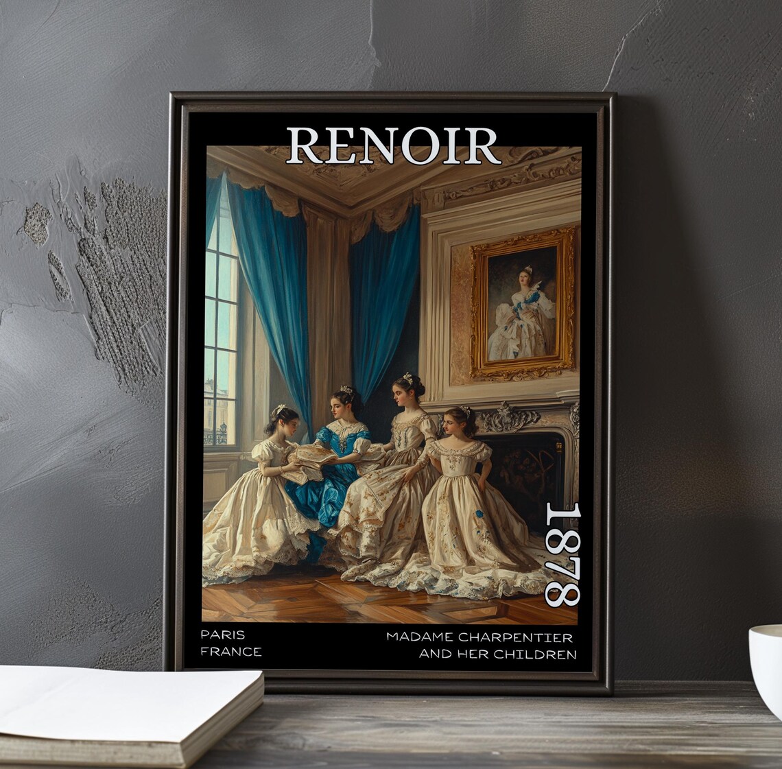 Madame Charpentier 1878 Renoir Style Mother And Children Salon Art Poster