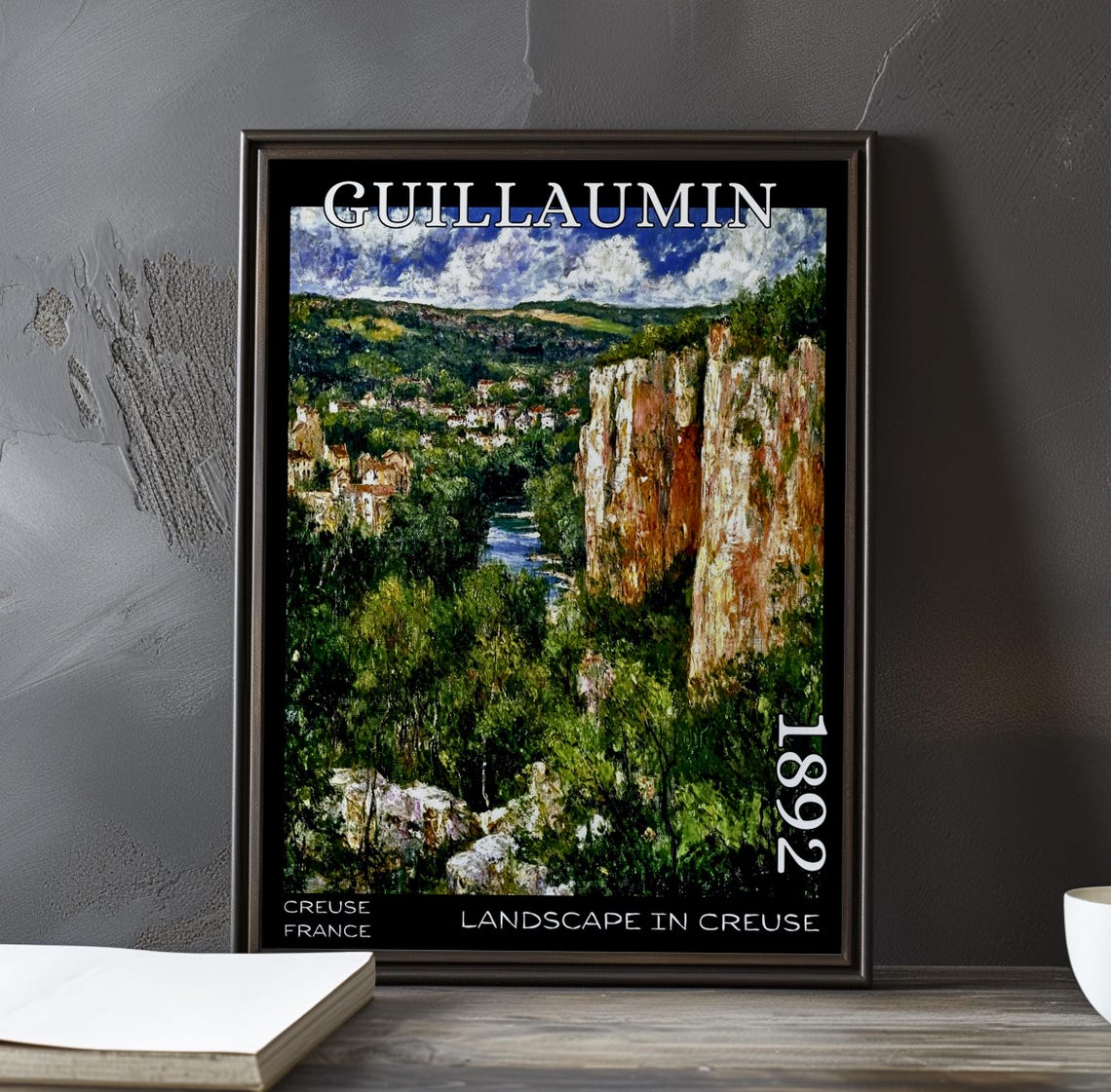Guillaumin Creuse Village In Green Gorge 1892 Impressionist Poster