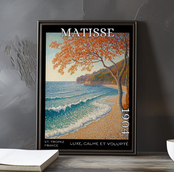 Luxe Calme Et Volupt 1904 Henri Matisse Print Poster Pointillism Fauvism French Post Impressionism Coast Landscape Modern Art Decor